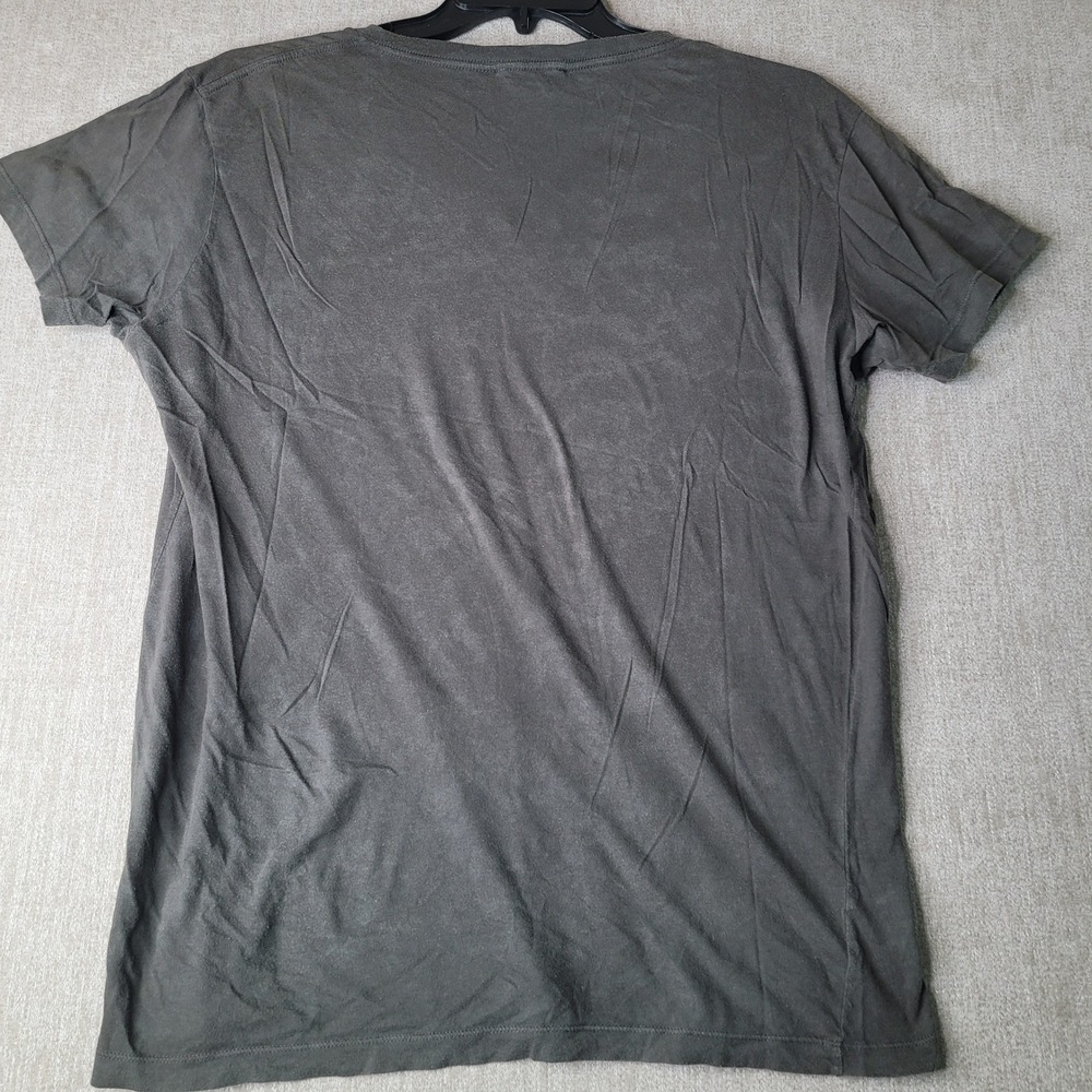 Diesel Mens V-Neck T-Shirt Faded Black Schematic Graphic Print Short Sleeve Tee - Picture 7 of 7